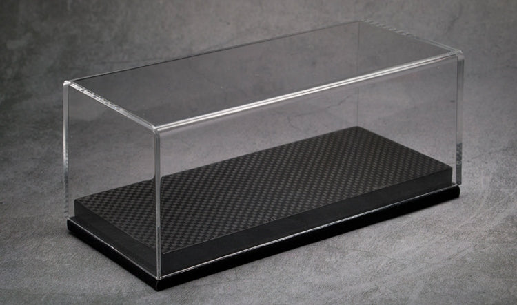 Custom Model Car Acrylic Display Case Leather Carbon Fiber Flannel Base