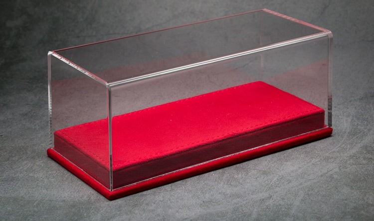 Custom Model Car Acrylic Display Case Leather Carbon Fiber Flannel Base